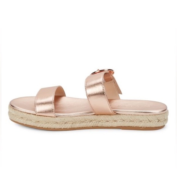 NWB Stuart Weitzman Metallic Leather Espadrille Sandals - Picture 4 of 7